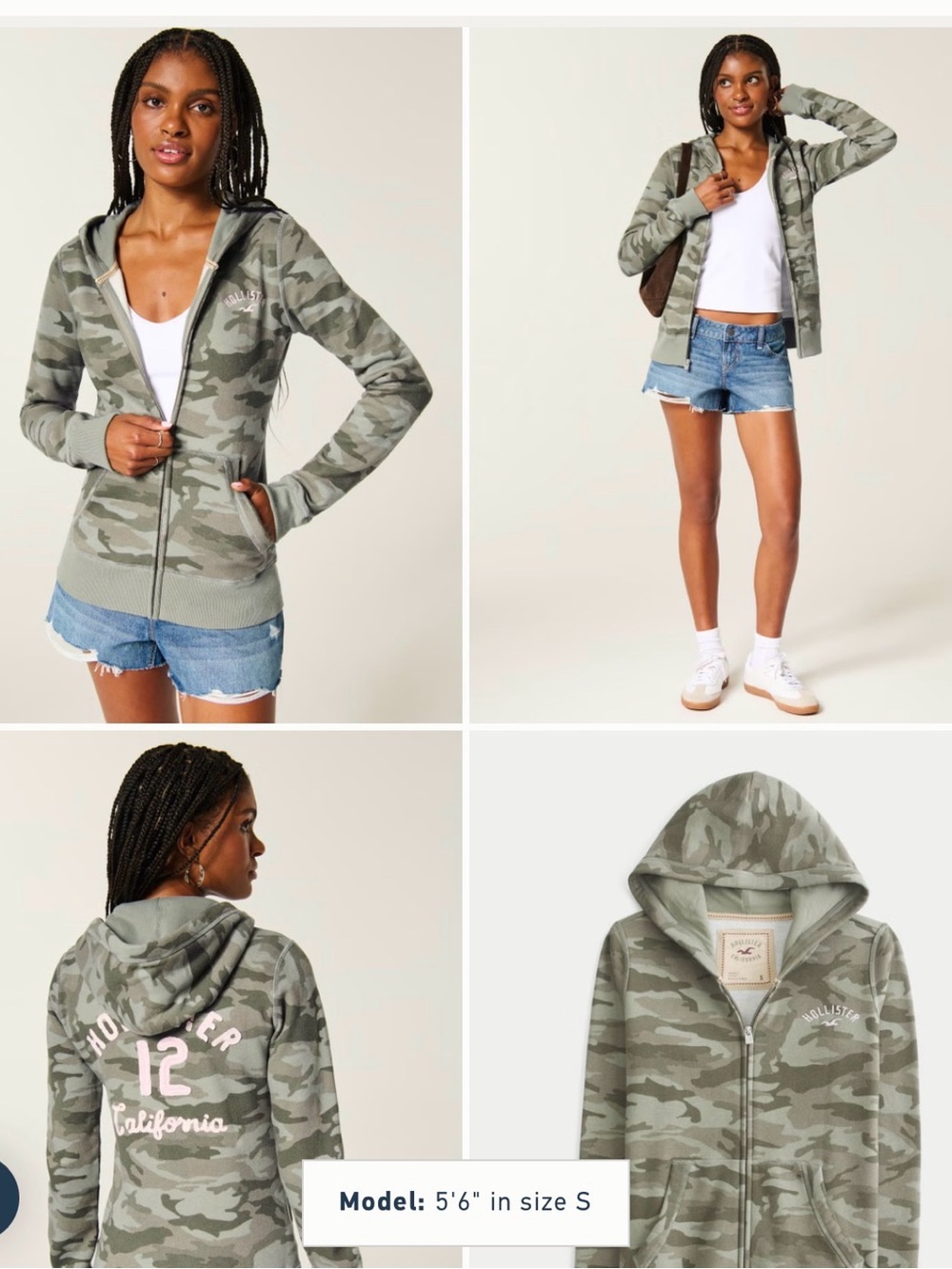 Hollister Feel Good Logo Camo Full Zip